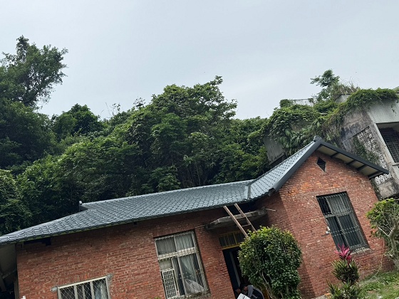 桃園觀音搭鐵皮屋